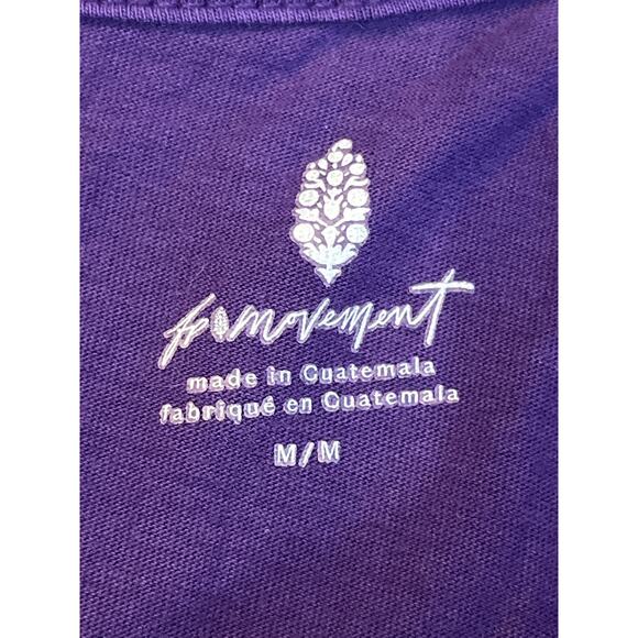 Free People Movement Inhale Purple Cotton Racerback Tank Top Medium - Picture 5 of 8